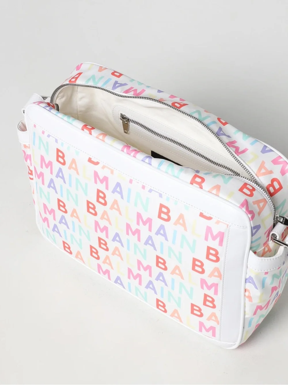 Balmain Baby White Printed Changing Bag & Mat Set